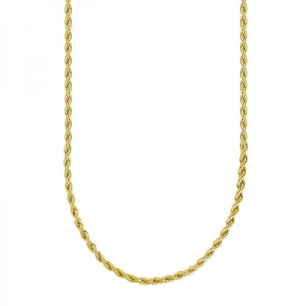 Ασημένια επίχρυση αλυσίδα "κορδόνι"