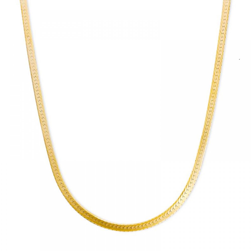 Ασημένια και επιχρυσωμένη αλυσίδα (snake) με λουστρέ φινίρισμα Ασημένια και επιχρυσωμένη αλυσίδα (snake) με λουστρέ φινίρισμα