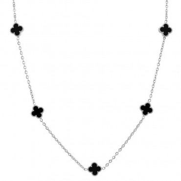 Ασημένια αλυσίδα με οχτώ σταυρούς από όνυχα