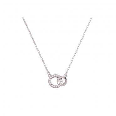 Κολιέ με δύο ενωμένους κύκλους