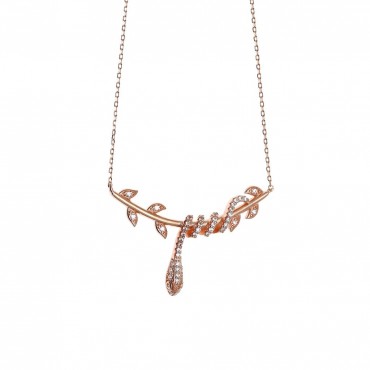 Κολιέ με φίδι τυλιγμένο σε κλαδί 