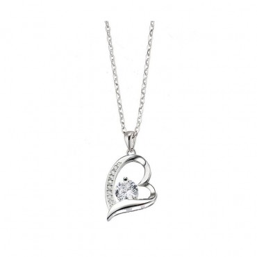 Ασημένιο κολιέ με καρδιά 