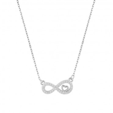 Κολιέ με το άπειρο και μικρή καρδιά 