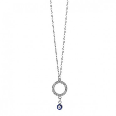 Κολιέ με κύκλο και μικρό κρεμαστό μάτι. Κολιέ με κύκλο και μικρό κρεμαστό μάτι.