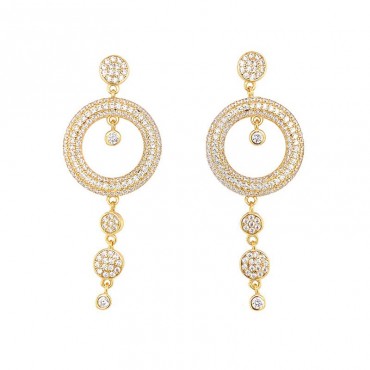 Ασημένια κρεμαστά σκουλαρίκια με πέτρες