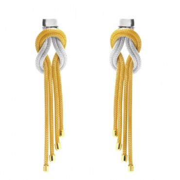 Ασημένια κρεμαστά σκουλαρίκια με τον κόμπο του Ηρακλή 