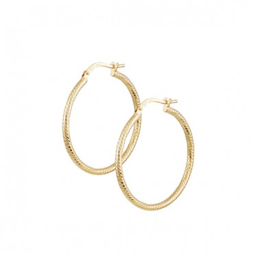 Ασημένιοι και επιχρυσωμένοι κρίκοι με διαμανταρισμένο σκάλισμα