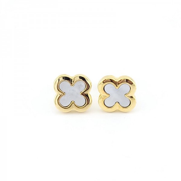 Ασημένια επίχρυσα σκουλαρίκια με πέτρες φίλντισι 