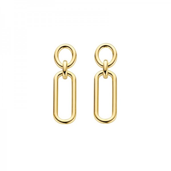 Ασημένια και επιχρυσωμένα κρεμαστά σκουλαρίκια 