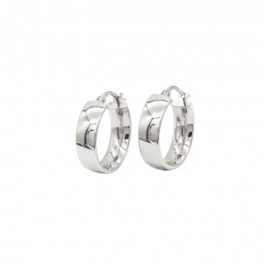 Ασημένιοι κρίκοι με λουστρέ φινίρισμα Ασημένιοι κρίκοι με λουστρέ φινίρισμα