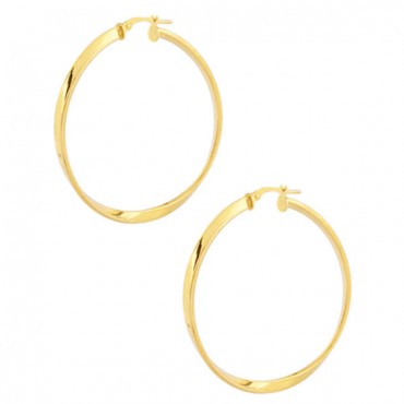 Ασημένιοι και επιχρυσωμένοι κρίκοι με ακανόνιστο σχήμα 