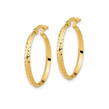 Ασημένιοι και επιχρυσωμένοι κρίκοι με διαμανταρισμένο σκάλισμα 