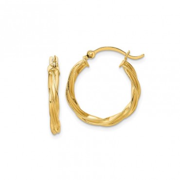 Ασημένιοι και επιχρυσωμένοι κρίκοι με στριφτό σχήμα 