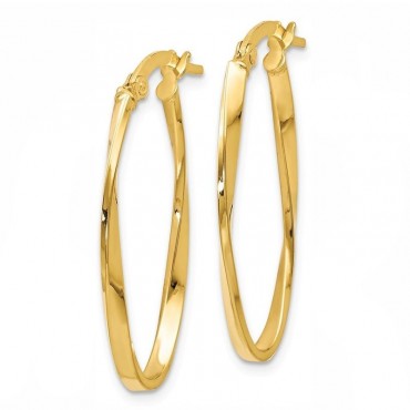 Ασημένιοι επίχρυσοι κρίκοι με οβάλ σχήμα 