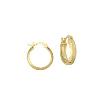 Ασημένιοι και επιχρυσωμένοι μικροί κρίκοι με σκάλισμα 