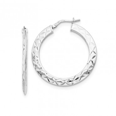 Ασημένιοι διαμανταρισμένοι κρίκοι