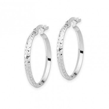 Ασημένιοι κρίκοι με σκάλισμα διαμανταρισμένο 