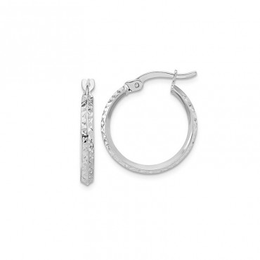 Ασημένιοι κρίκοι με σκάλισμα διαμανταρισμένο