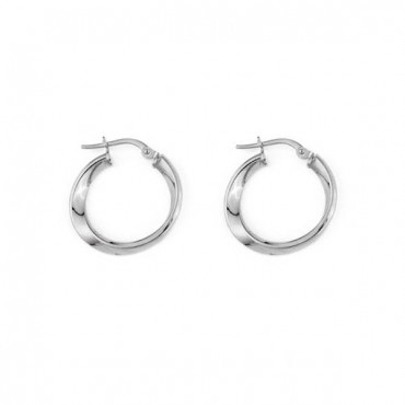 Ασημένιοι κρίκοι με ακανόνιστο σχήμα 