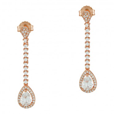 Εντυπωσιακά ασημένια μακριά σκουλαρίκια