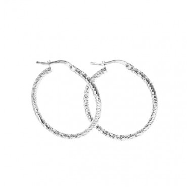 Ασημένιοι κρίκοι με διαμανταρισμένη κοπή Ασημένιοι κρίκοι με διαμανταρισμένη κοπή