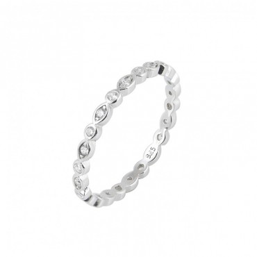 Ασημένιο βεράκι με πέτρες ζιργκόν 