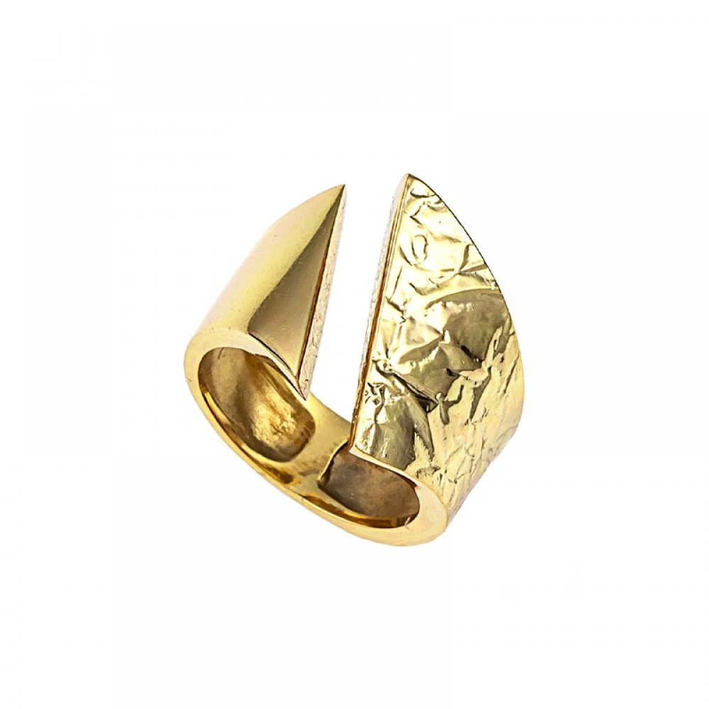 Ασημένιο χειροποίητο δαχτυλίδι με επιχρύσωση 24Κ για το μικρό δάχτυλό (chevalier) Ασημένιο χειροποίητο δαχτυλίδι με επιχρύσωση 24Κ για το μικρό δάχτυλό (chevalier)