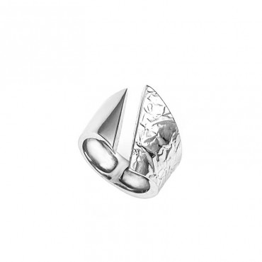 Ασημένιο χειροποίητο δαχτυλίδι για το μικρό δάχτυλο (σεβαλιέ)