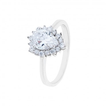 Ασημένιο δαχτυλίδι ροζέτα