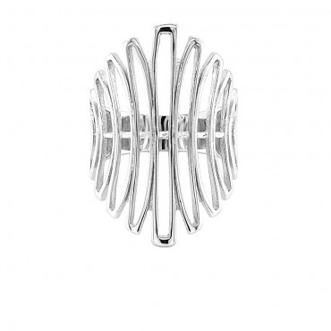 Ασημένιο δαχτυλίδι με γραμμικό σχήμα 