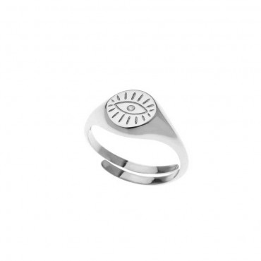 Ασημένιο δαχτυλίδι για το μικρό δάχτυλο με χαραγμένο σχέδιο μάτι Ασημένιο δαχτυλίδι για το μικρό δάχτυλο με χαραγμένο σχέδιο μάτι