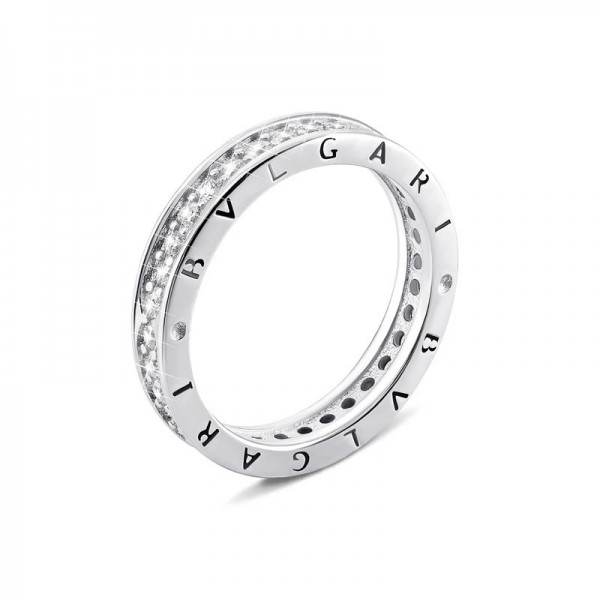 Ασημένιο δαχτυλίδι ολόβερο τύπου Bvlgari