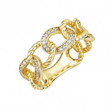 Ασημένιο δαχτυλίδι με σχήμα αλυσίδας