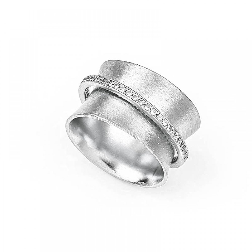 Ασημένιο χειροποίητο δαχτυλίδι με πέτρες ζιργκόν Ασημένιο χειροποίητο δαχτυλίδι με πέτρες ζιργκόν