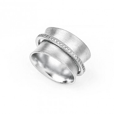 Ασημένιο χειροποίητο δαχτυλίδι με πέτρες ζιργκόν