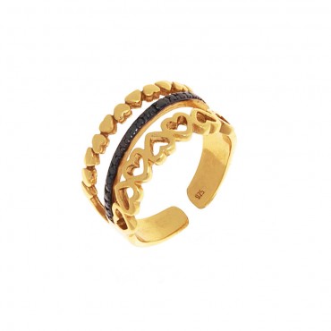 Ασημένιο χειροποίητο δαχτυλίδι επιχρυσωμένο Ασημένιο χειροποίητο δαχτυλίδι επιχρυσωμένο