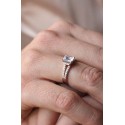 Ασημένιο δαχτυλίδι μονόπετρο 
