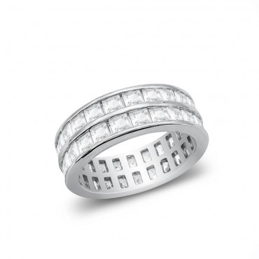 Ασημένιο δαχτυλίδι ολόβερο